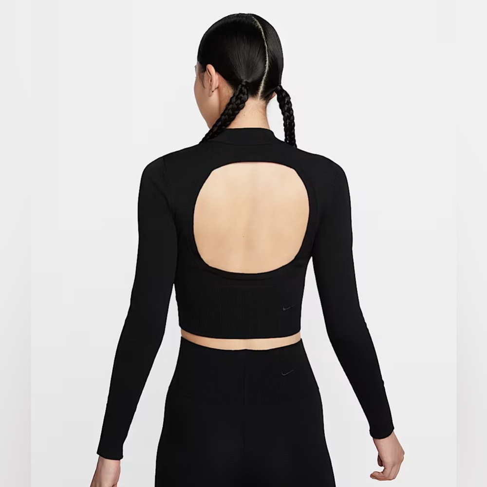 Nike Black Long Sleeve Crop Top